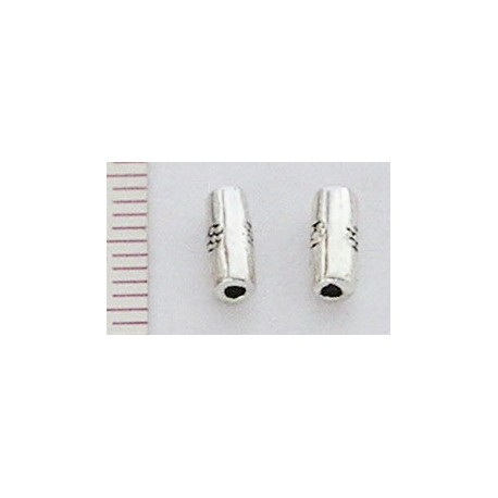 Karoliukas metalinis art.DP-072, 7x3mm, sidabro sp./20 vnt.