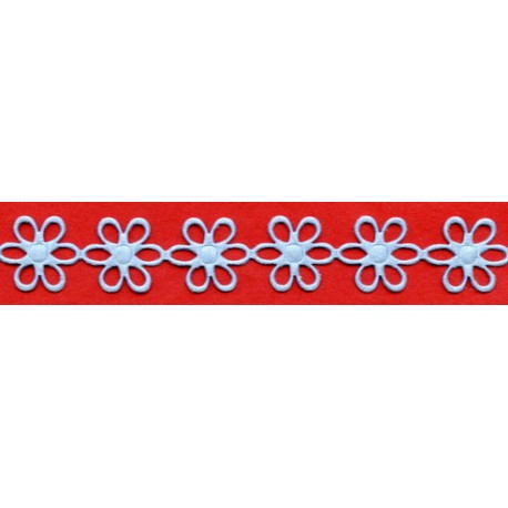 Flower Lace Trim art. T-32 color 5430 - sky blue/1 m