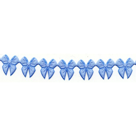 Appliqué ribbons made of bows art. T-22 color 5430 - blue/1 m