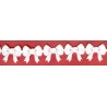 Appliqué ribbons made of bows art. T-21 color 0001 - white/1 m
