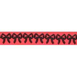 Appliqué ribbons made of bows art.T-55 color 4470 - black/1 m