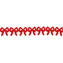 Appliqué ribbons made of bows art.T-55 color 1860 - red/1 m