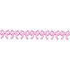 Appliqué ribbons made of bows art.T-55 color 1970 - pink/1 m