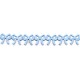 Appliqué ribbons made of bows art.T-55 color 2770 - blue/1 m