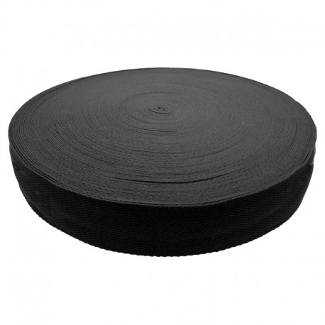 Polycotton webbing 38x2.20 mm black/1 m