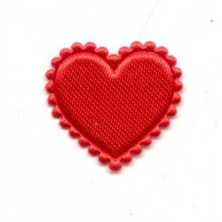 Application-heart art.A47, 22x20x3mm, red/20pcs.