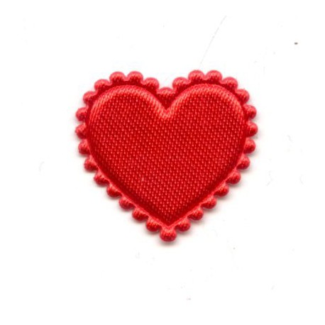 Application-heart art.A47, 22x20mm, red/20pcs.