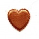 Application-heart art.A47, 20x20x3mm, brown/20pcs.