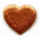 Application-heart art.A59, 12x11x2mm, brown/20pcs.
