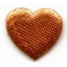 Application-heart art.A59, 12x11x2mm, brown/20pcs.