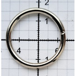 Žiedas iš plieninės vielos 25/3.0mm nikelis/10 vnt.