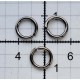 Žiedas iš plieninės vielos 6/1.6mm juodas nikelis/25 vnt.