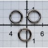 Metal O-ring of steel wire 6/1.6 mm black nickel /25 pcs.