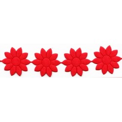 Flower Trim Ribbon art.T-05, color 1860 - red/1m