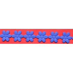 Flower Trim Ribbon art.T-01, color 2860 - blue/1 m