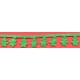 Flower Edge Trim Ribbon art.T-30, color 3600 - green/1 m