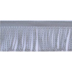 Fringe Trim art.PP-60, 60 mm, polypropylene, color 801 - silver/1 m