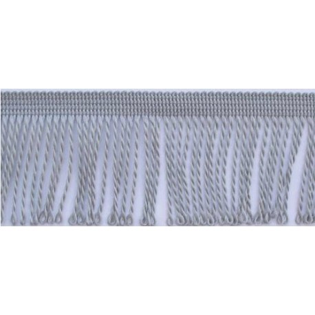 Fringe Trim art.PP-60, 60 mm, polypropylene, color 801 - silver/1 m