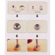 Set of Snap fasteners "Auto Moto 15mm" with punch tool/nickel/40pcs.