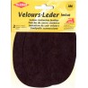 Velour imitation leather patches art. 877-03, dark brown, 13 x 10 cm/2 pcs.
