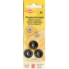 Sew-on magnetic clasp-button 18 mm/nickel/3 pcs.