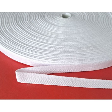 Cotton Twill Tape 15 mm white/1 m