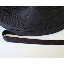 Cotton Twill Tape 10 mm black/1 m