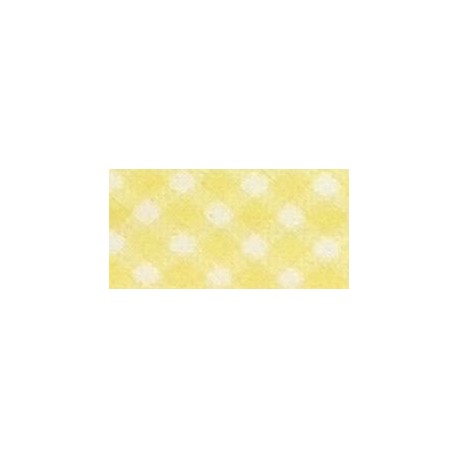 Single Fold printed Bias Binding Cotton Width 20 mm color 145 - yellow/1 m