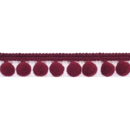 Pom pom trim PA-18, color 323 - bordeaux/1 m