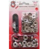 Snap fasteners "Auto Moto 15"/red cap/10 pcs.