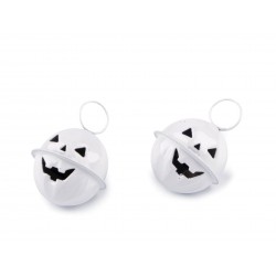 Jingle bells Halloween pumpkin Ø24 mm, white/1pc.