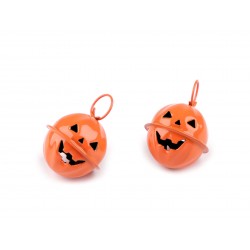 Jingle bells Halloween pumpkin Ø24 mm, orange/1pc.