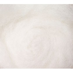 Carded Wool for Felting color 1000 - White bleached/25 g