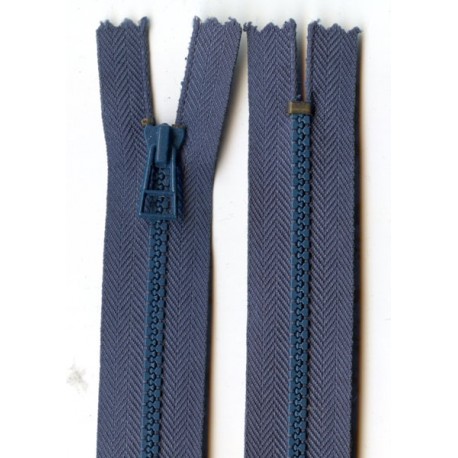 Plastic Zipper P40, 16 cm length, color T-25 - dark gray/1 pc.