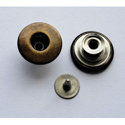 Jeans Button with hole 17 mm, nickel free, color-old brass/1 pc.