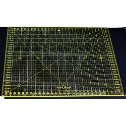 Quilting ruler, 300x300 mm, metric scale, yellow art.30x30YW