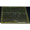 Quilting ruler, 300x300 mm, metric scale, yellow art.30x30YW