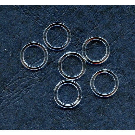 Bra plastic rings 10 mm transparent/50 pcs.