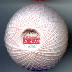 Cotton crocheting yarn "Kaja", color 317-light pink/30g/200m