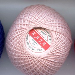 Cotton crocheting yarn "Kaja", color 315-pink/30g/200m