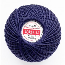 Cotton crocheting yarn "Kaja", color 308-dark blue/30g/200m