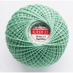 Cotton crocheting yarn "Kaja", color 1454-mint/30g/200m