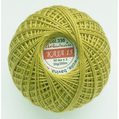 Cotton crocheting yarn "Kaja", color 330-old gold/30g/200m