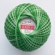 Cotton crocheting yarn "Kaja", color 346-green shaded /30g/200m