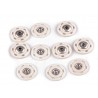 Sew on Plastic Press Snap Fasteners Ø 25 mm, ecru, rustproof/1 pc.