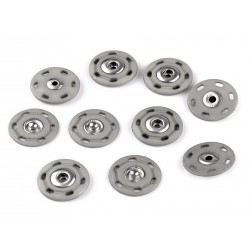 Sew on Plastic Press Snap Fasteners Ø 25 mm, light gray, rustproof/1 pc.