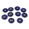 Sew on Plastic Press Snap Fasteners Ø 25 mm, blue, rustproof/1 pc.