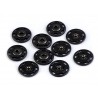 Sew on Plastic Press Snap Fasteners Ø 25 mm, black, rustproof/1 pc.