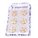 Sew on Brass Snap Fasteners Ø 20 mm, gold/6 pcs.