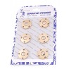 Sew on Brass Snap Fasteners Ø 20 mm, gold/6 pcs.